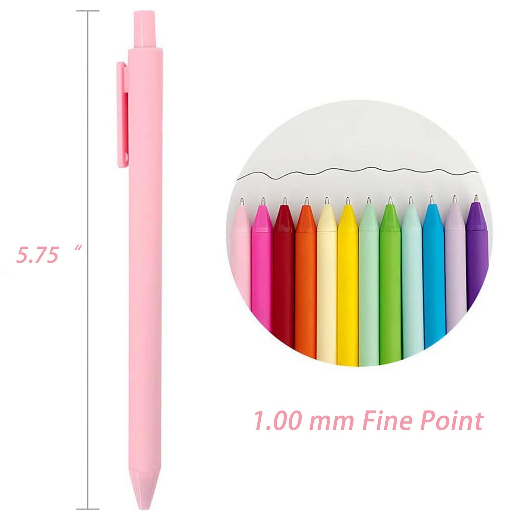 Retractable Black Ink Gel Pens 7