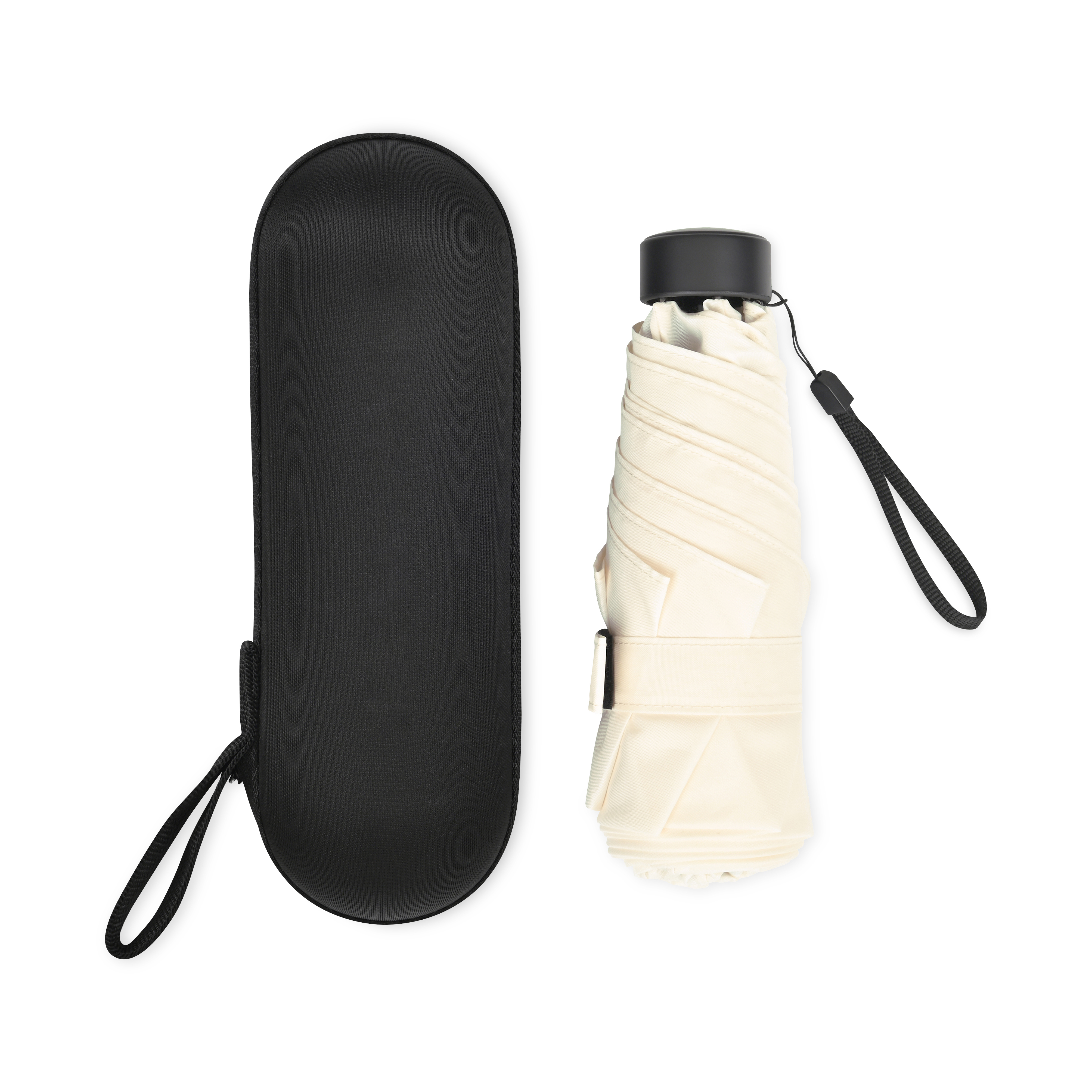 Elements 39" Recycled rPET Manual Mini Folding Umbrella 8