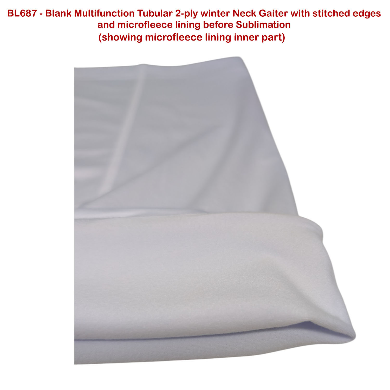 48 Hr Quick Ship - Sublimated Multifunction 2-Ply Tubular WINTER Headwear (Fandanna Bandanna) 7