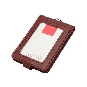 PU Lanyard 5 Pockets Folded PU Leather Card Holder 28