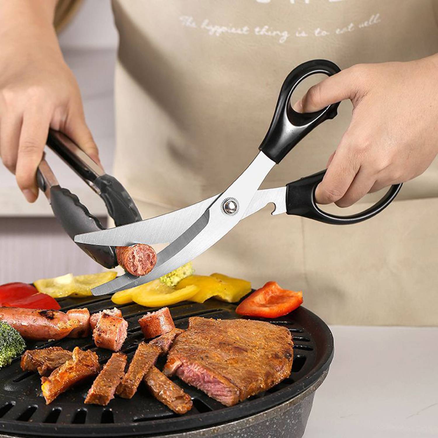 Stainless Steel Kitchen Scissors w/ Bottle Opener 7