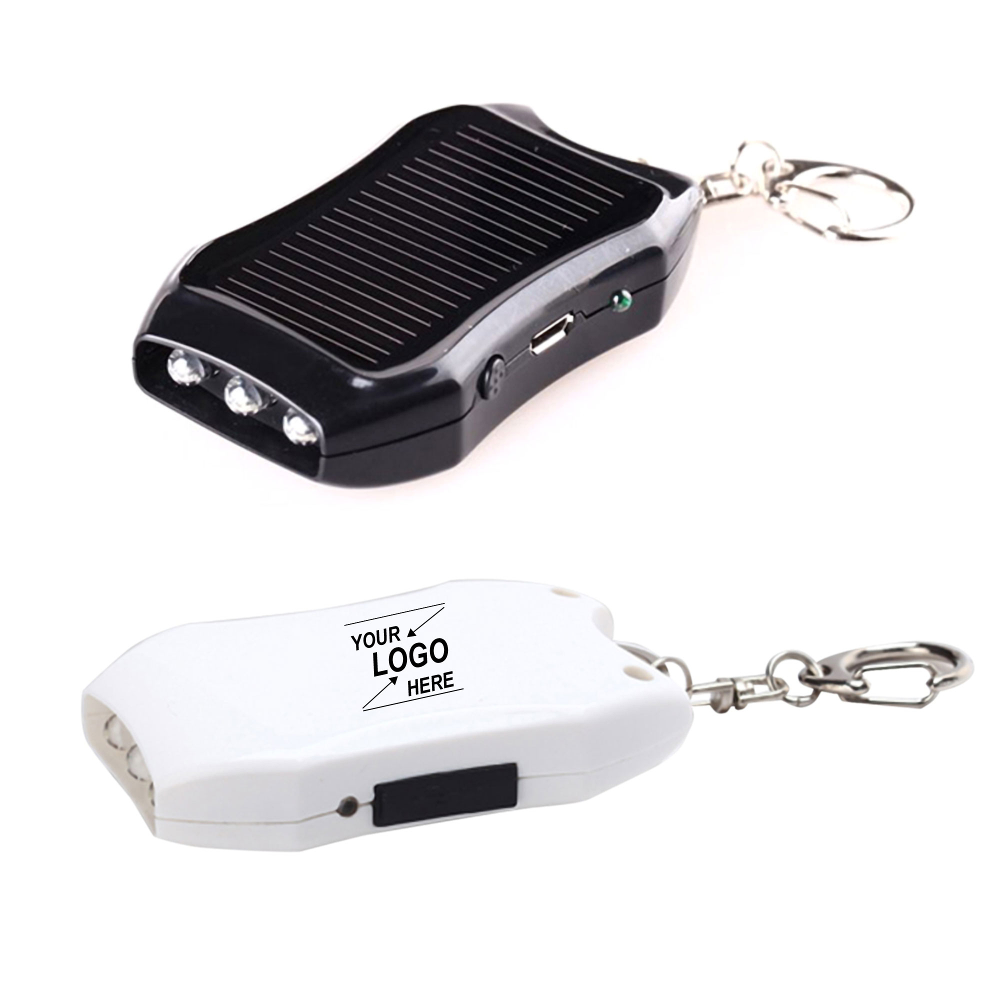 Portable 1200mAh Solar Power Bank w/Keychain 5