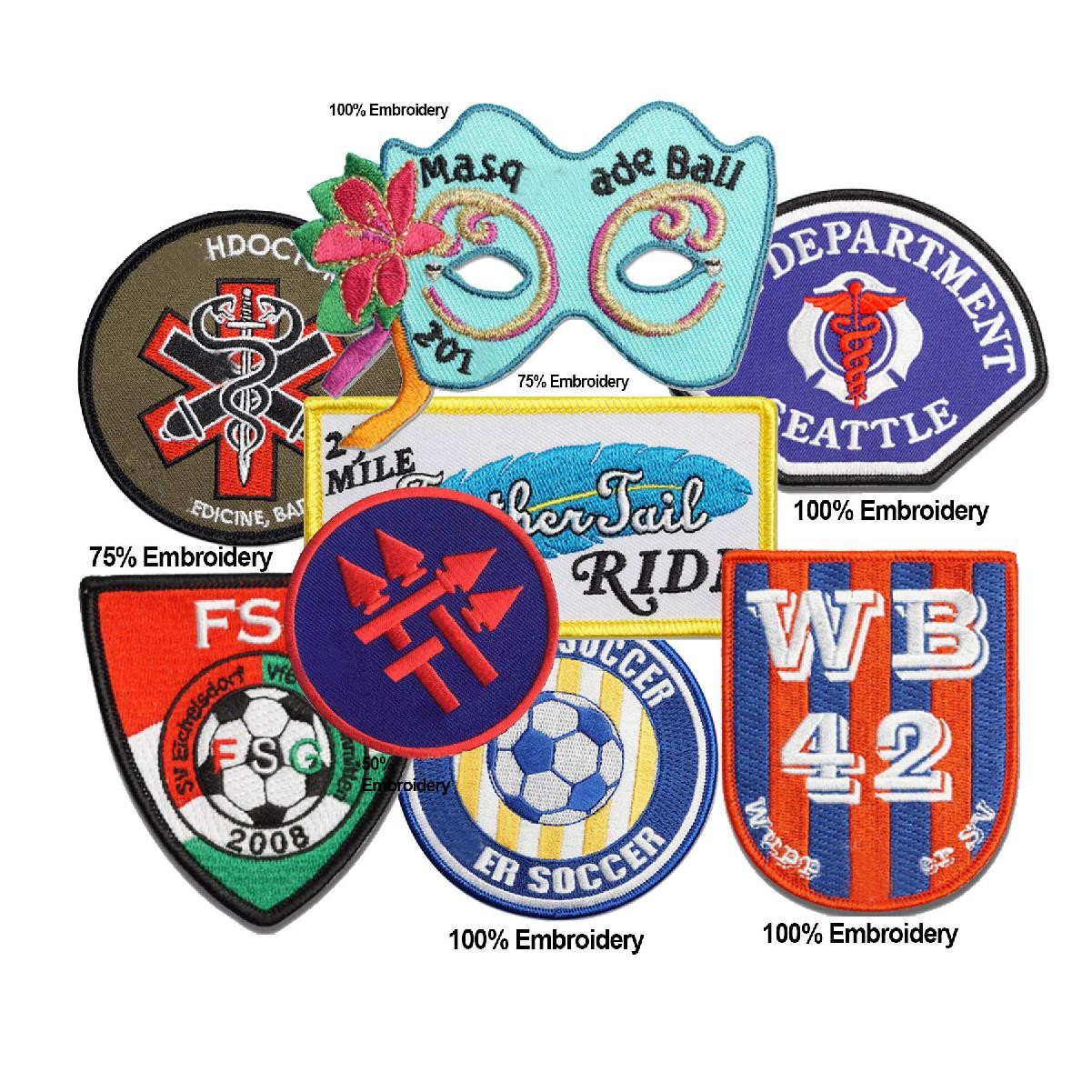 3" Custom Embroidered Patch / 100% Thread Coverage 3