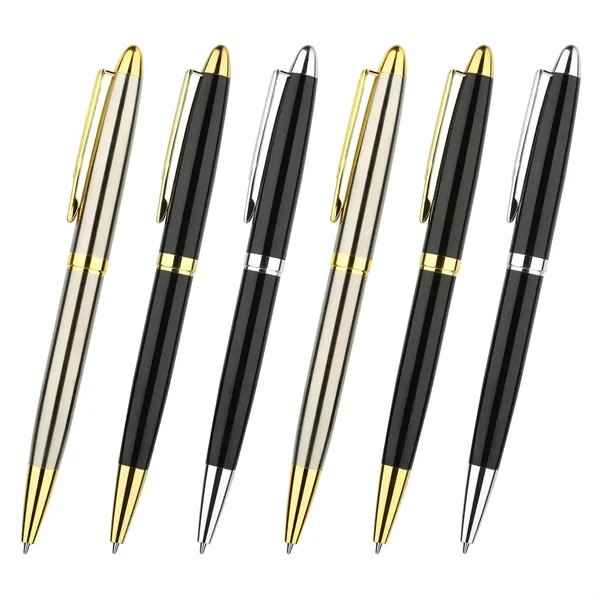 Laser Engraved Elegant Metal Twist Ballpoint Pen 2