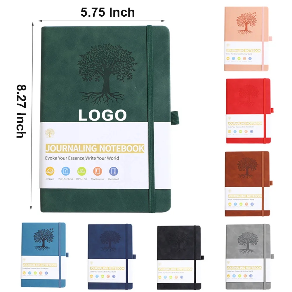 A5 Leather Lined Journal Hardcover Executive Notebooks 6