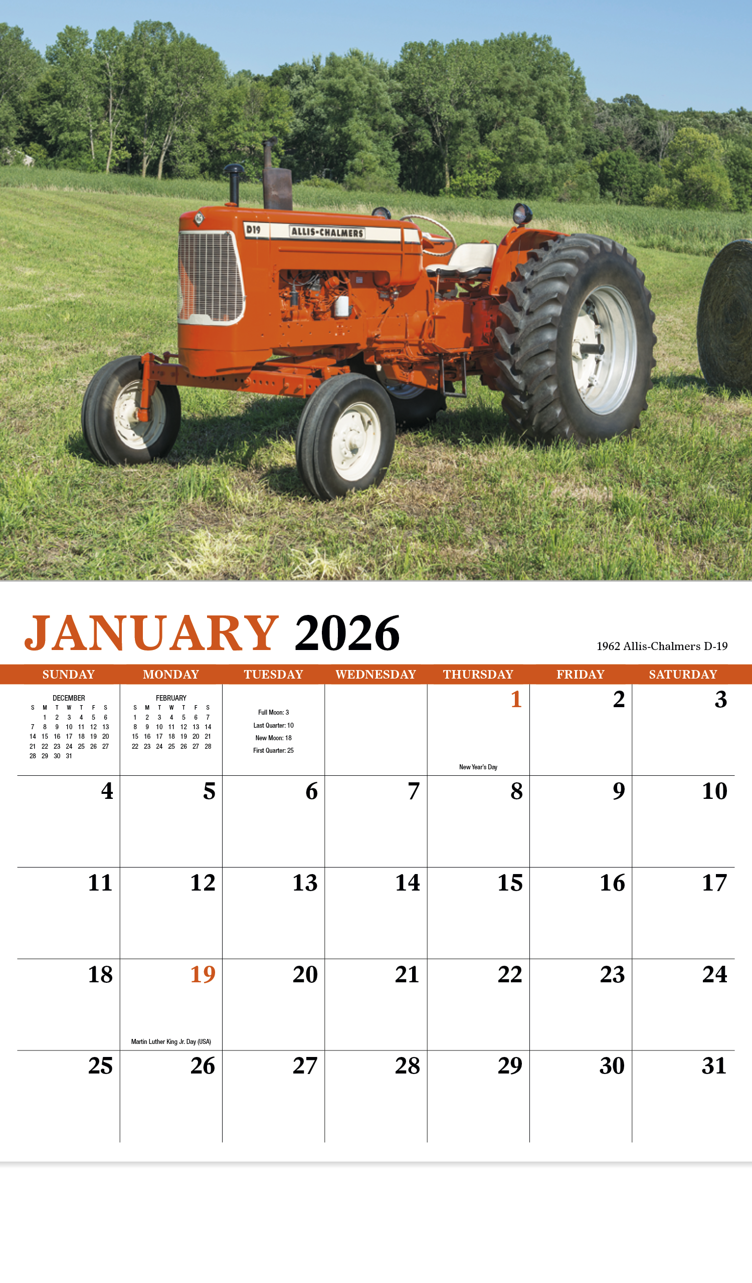 HotLine® Products Vintage Tractors Appointment Calendar - Stapled 30