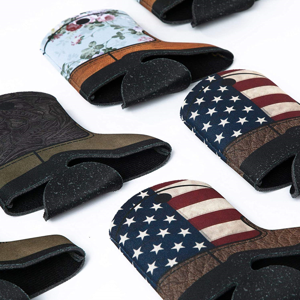 Boot Slide On Scuba Can Coolie, custom koozie with logo imprint 5
