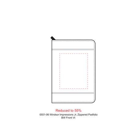 FSC® Mix Windsor Impressions Jr. Zip Padfolio 20