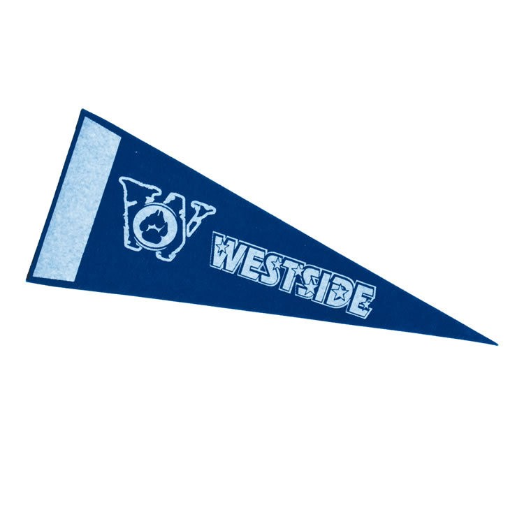 4" x 10" Colored Felt Pennant, Printed Strip 15