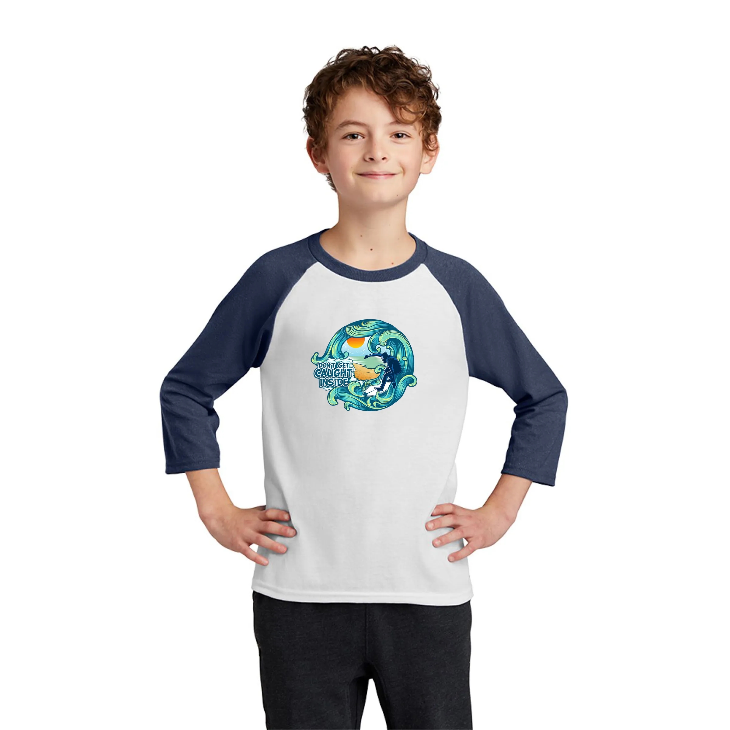 PORT & COMPANY(R) YOUTH CORE BLEND 3/4-SLEEVE RAGLAN TEE 16