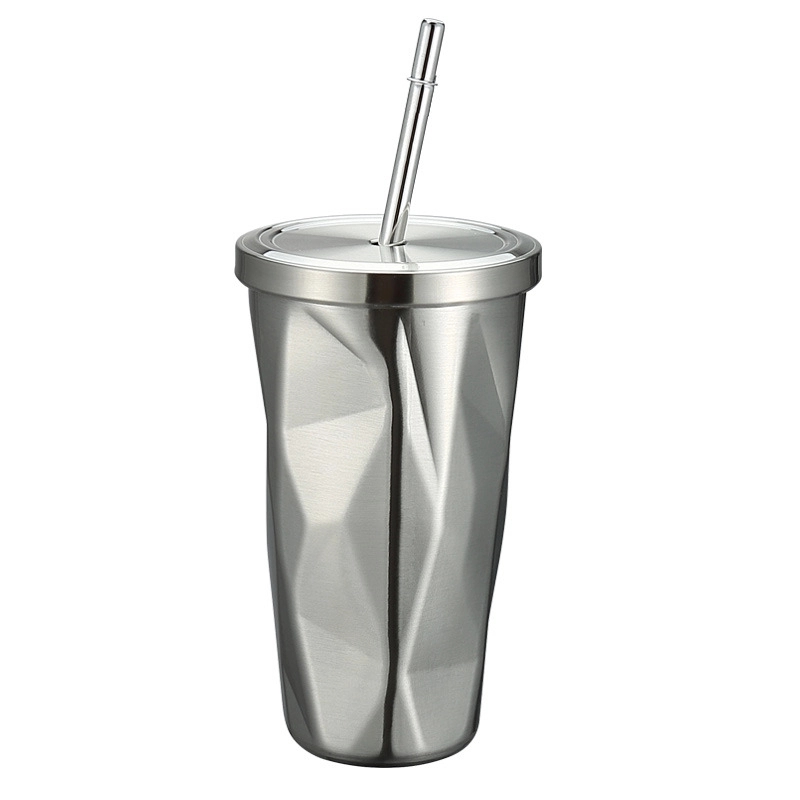 16oz Stainless Steel Tumbler with Lid and Straw 12