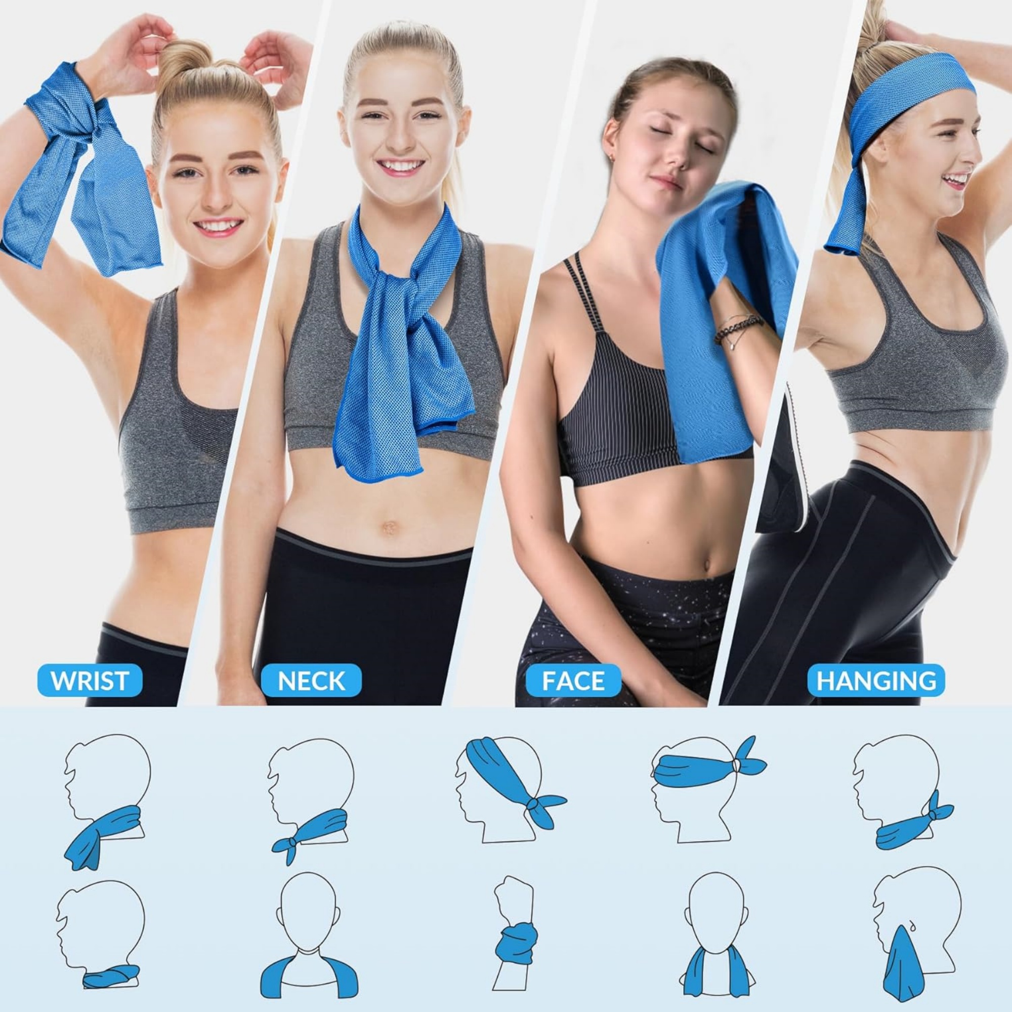 Cooling Towels with Carabiner 14