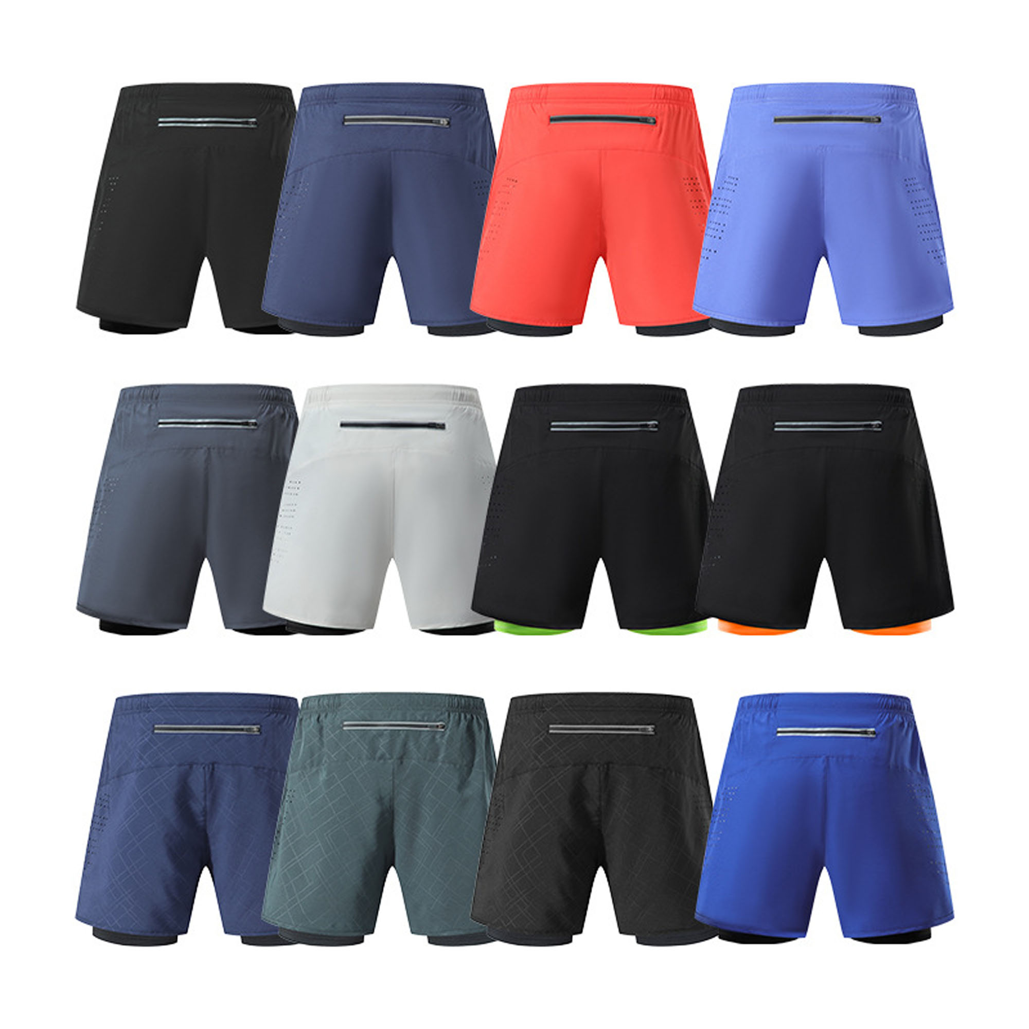 MOQ 10 pcs Workout Shorts With Zip Pockets 3