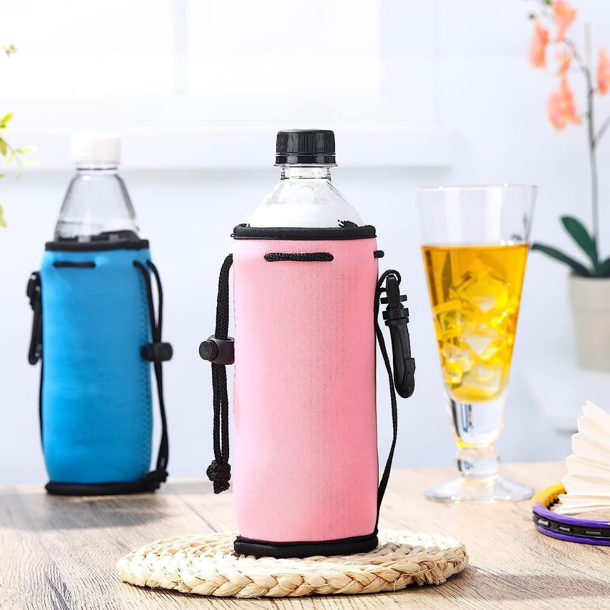 Neoprene Insulated Water Bottle Holder Sleeve with Clip 5