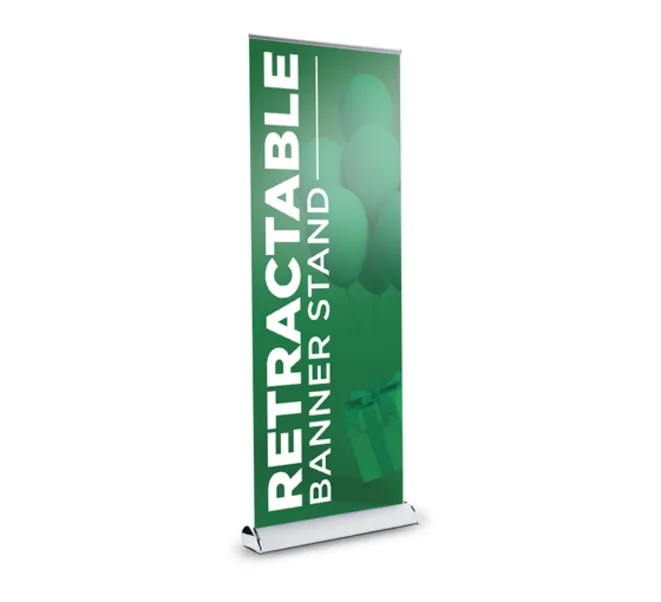 High Quality Retractable Banner Stand (33" x 81") - Graphic + Hardware 2