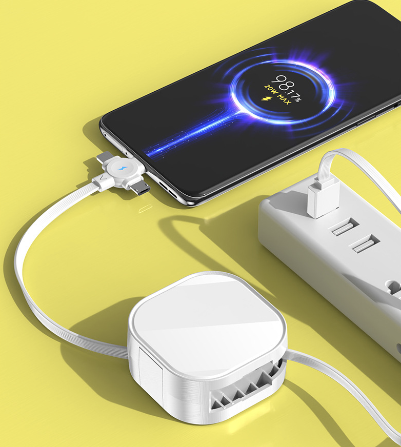 Retractable 3-in-1 USB with Lightning/Type C/Micro Ports 7