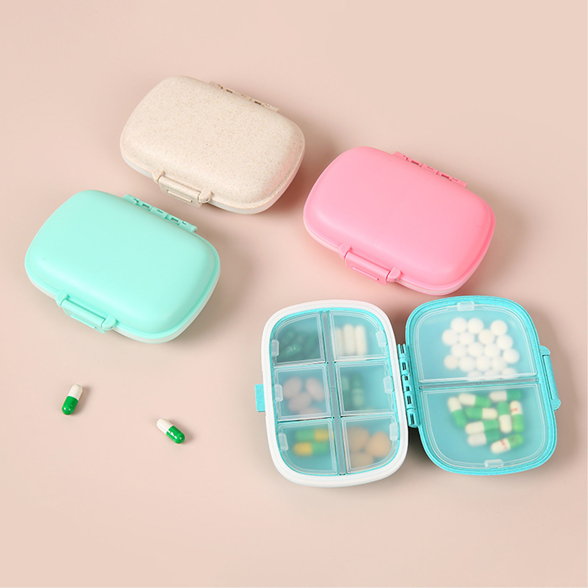 8-Compartment Portable Pill Organizer, Sealed & Moisture-Proof 5