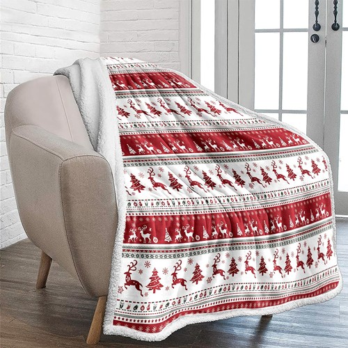 Full Sublimation Sherpa Throw Blanket - 40"x50"