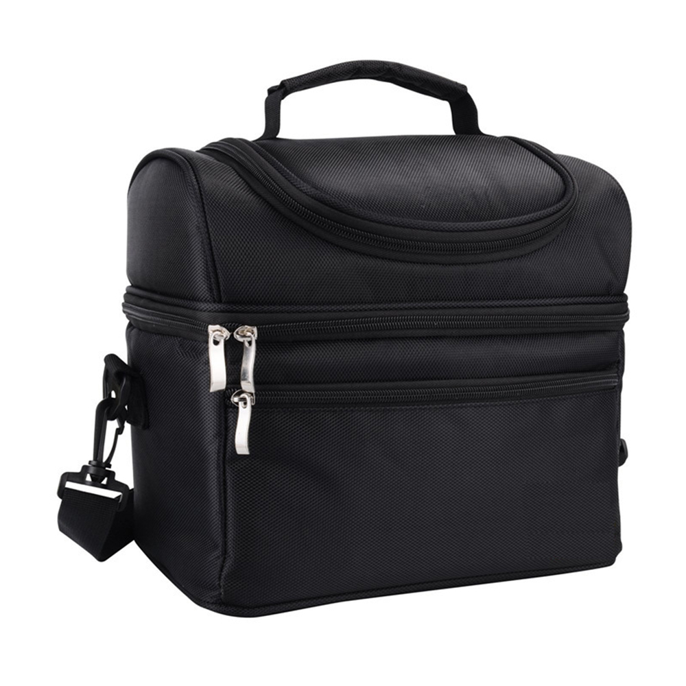 Insulated Double Deck Lunch Bag, custom lunch bag with logo imprint 2