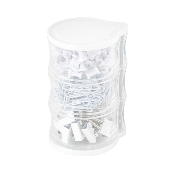 Tower of Clips and Push Pins 9
