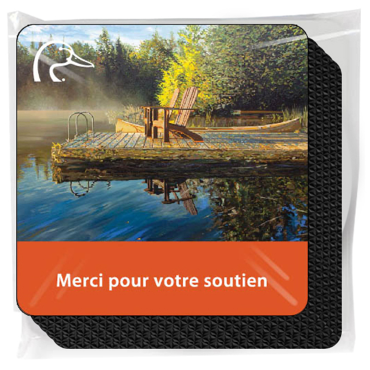 Premium Coaster Set (4), Gloss Plastic & Rubber, Square (3.5"), Full Colour