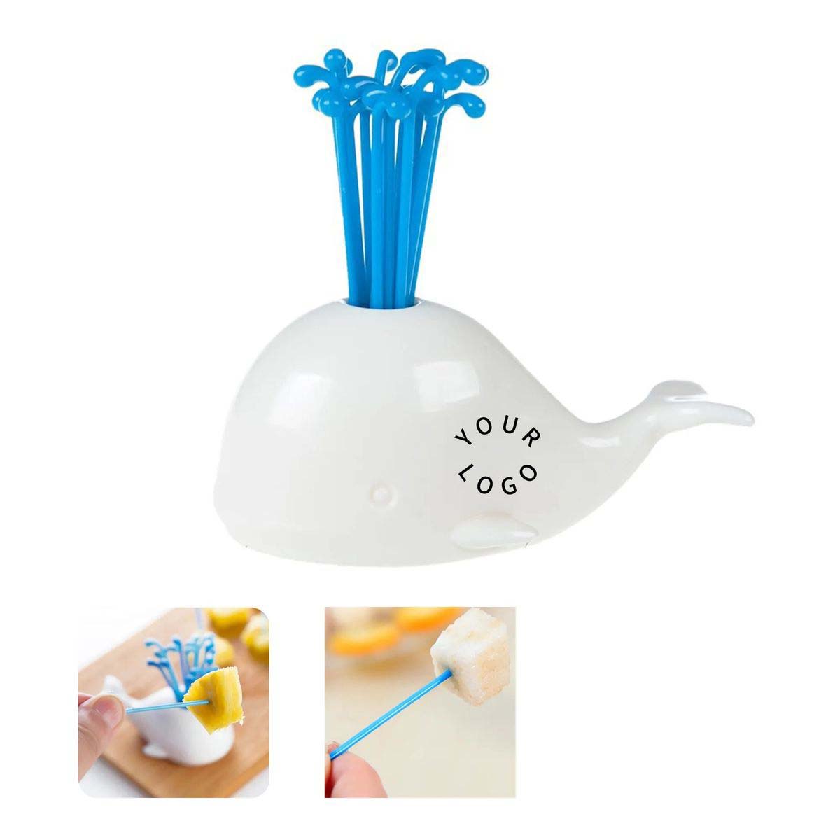 Cute Whale Fruit Forks for Party Snacks 2