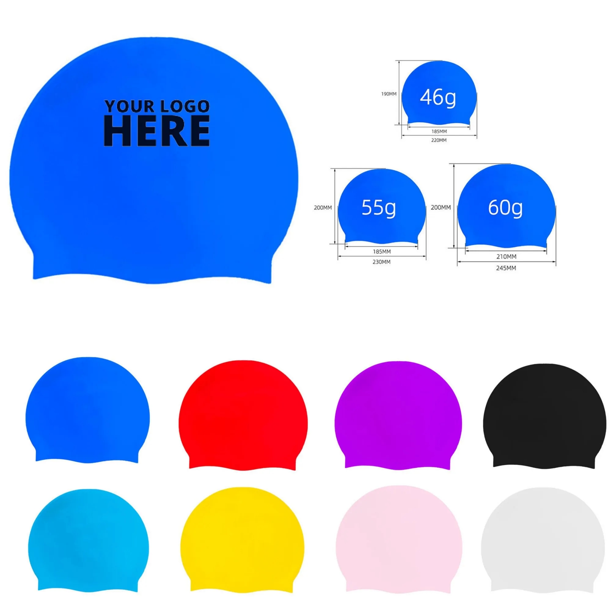 Elastic Silicone Swimming Cap 4