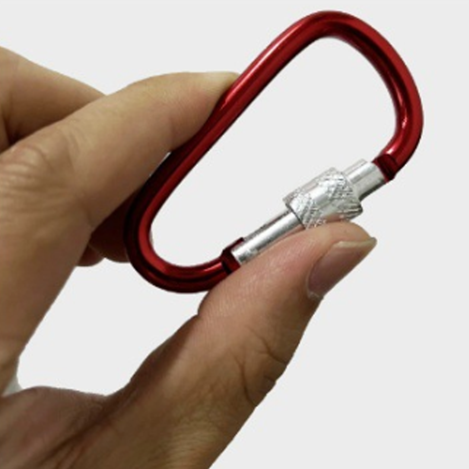 Aluminum D Shape Carabiner w/ Screw Lock 8