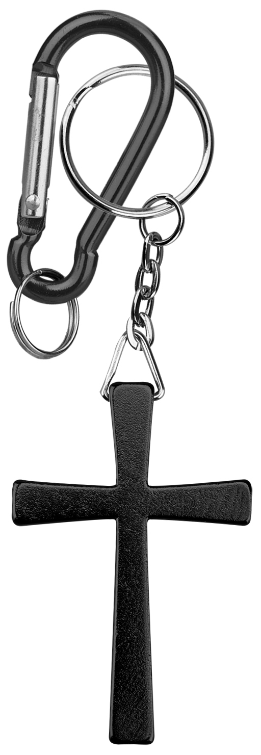 Cross shape key chain with Carabiner 4