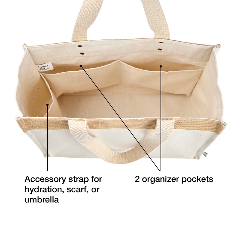 Sophia Canvas Tote With Jute Trim 5