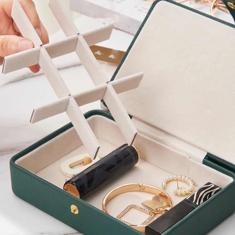 Custom PU Leather Multi-Layer Jewelry Organizer Storage Box 7