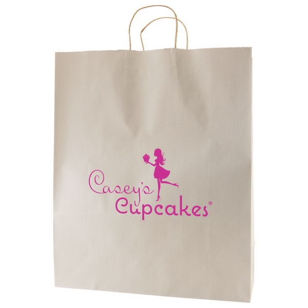Striped Tinted Kraft Shopping Bags 11