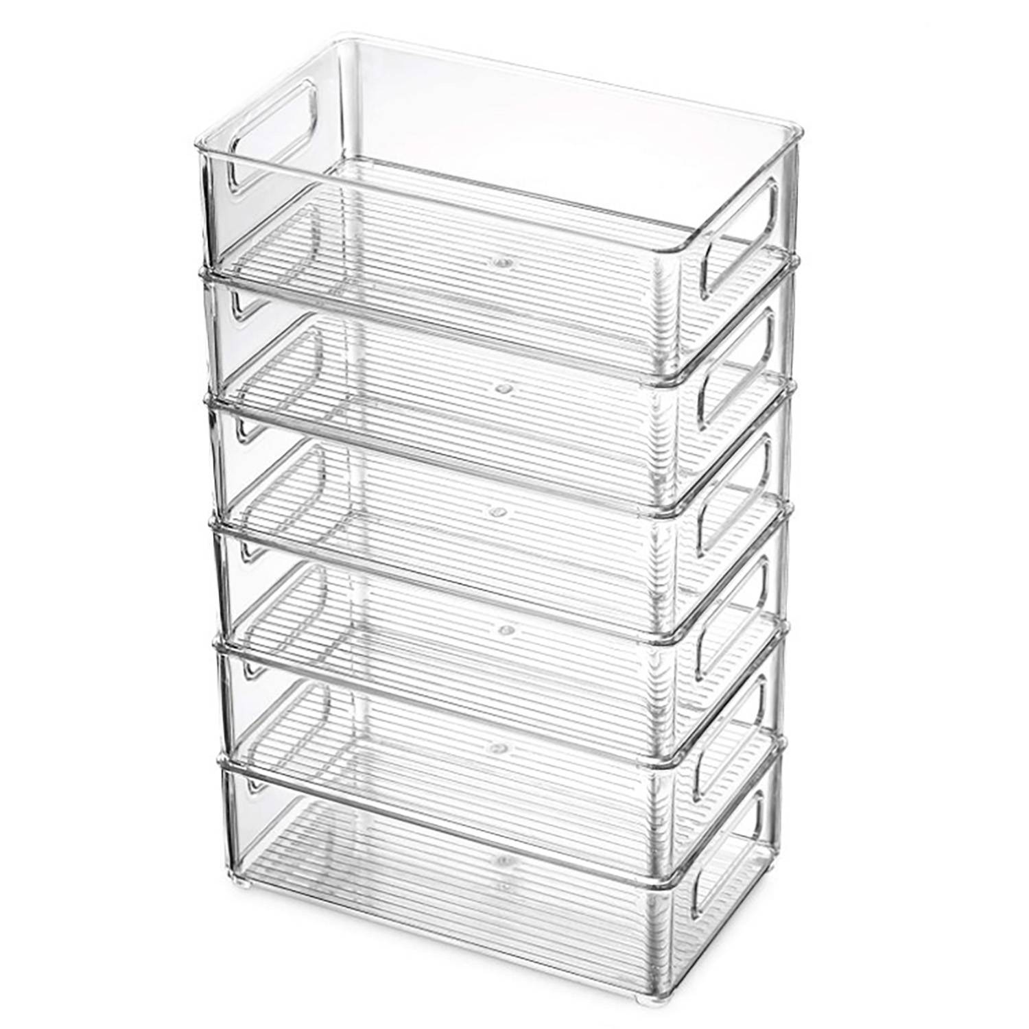 Plastic Transparent Stackable Storage Box Set 2