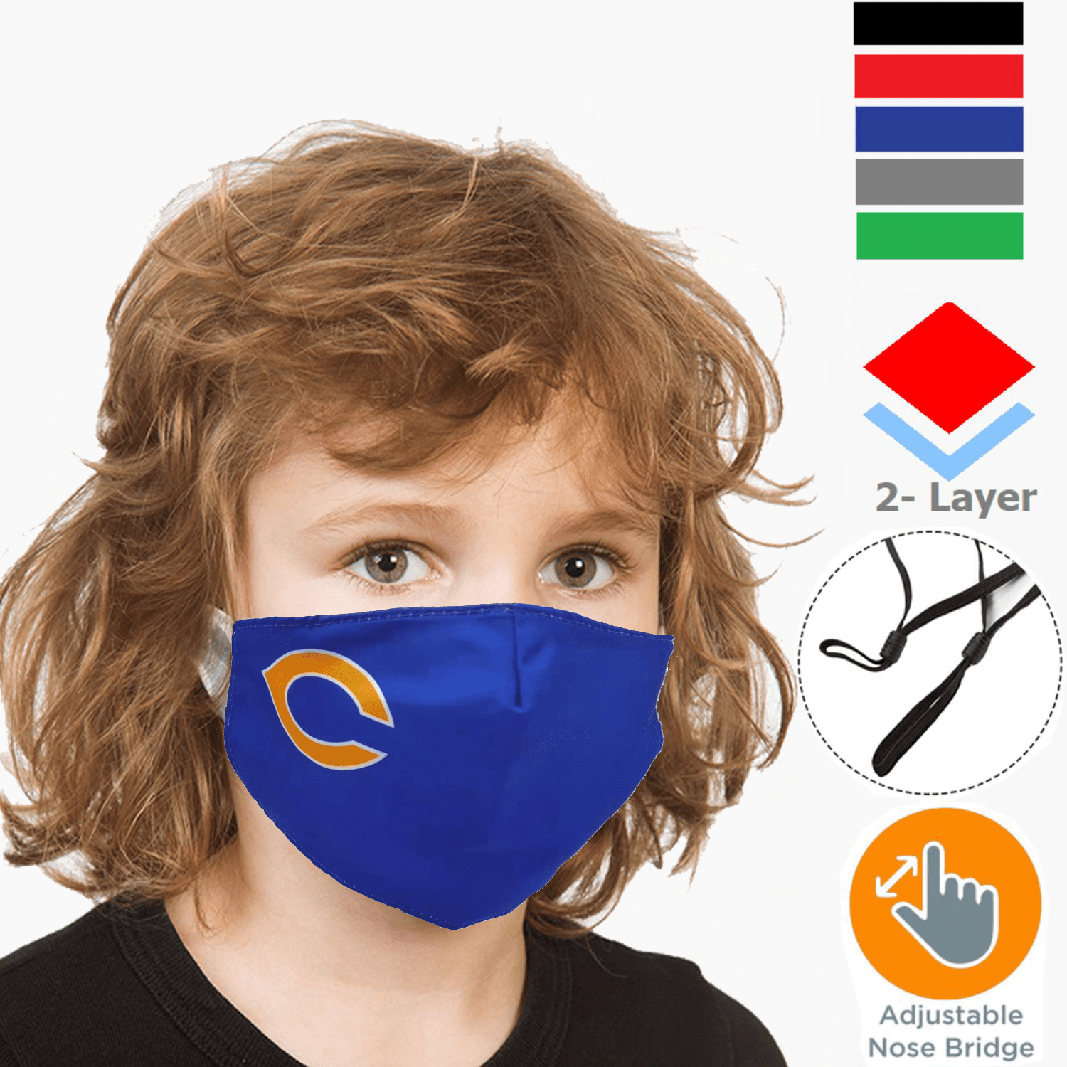Kids 2-Layer Reusable Face Mask 3