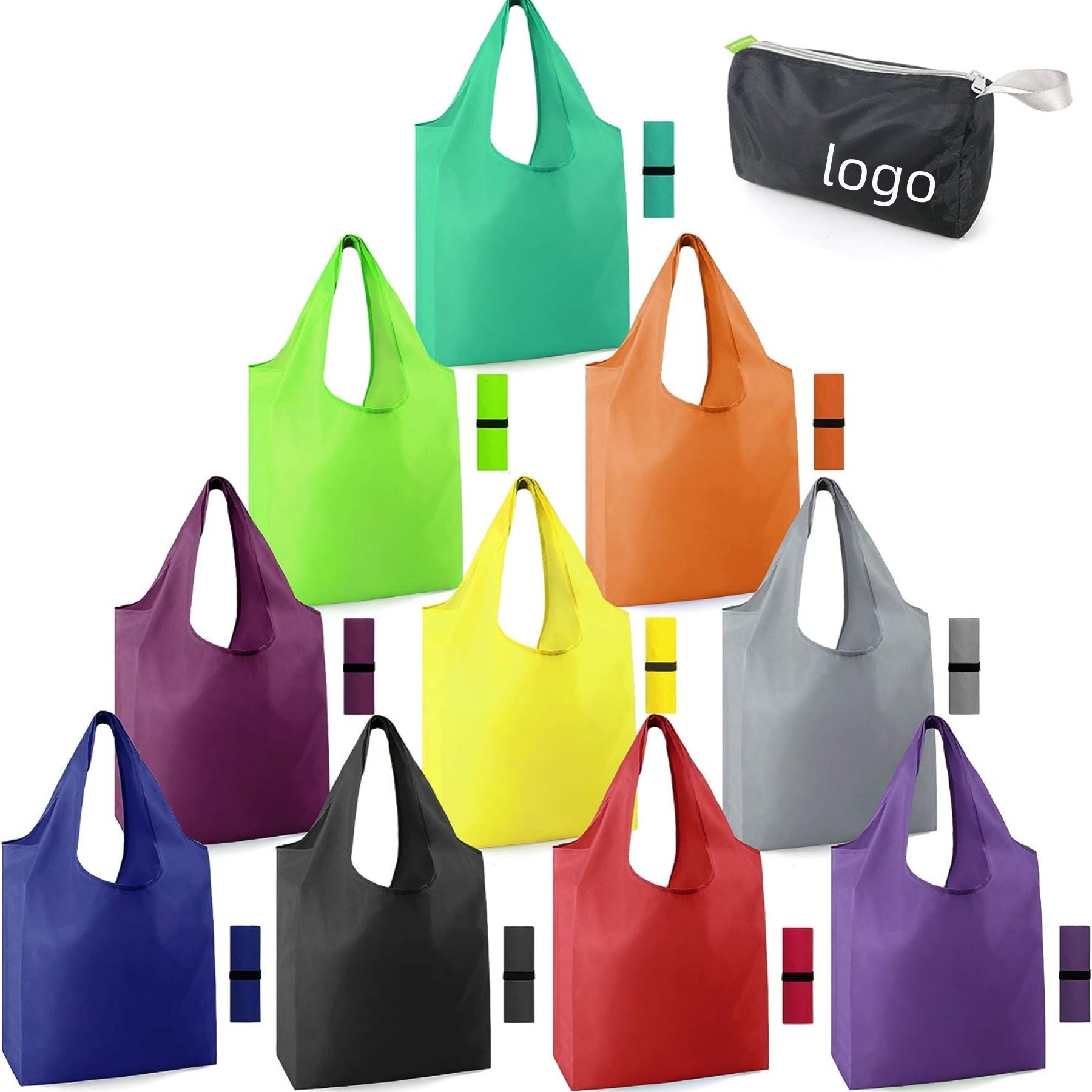 Hold 50lbs Heavy Duty Reusable Shopping Bag Washable Grocery Inside Compact Pod with Carry Clip 1