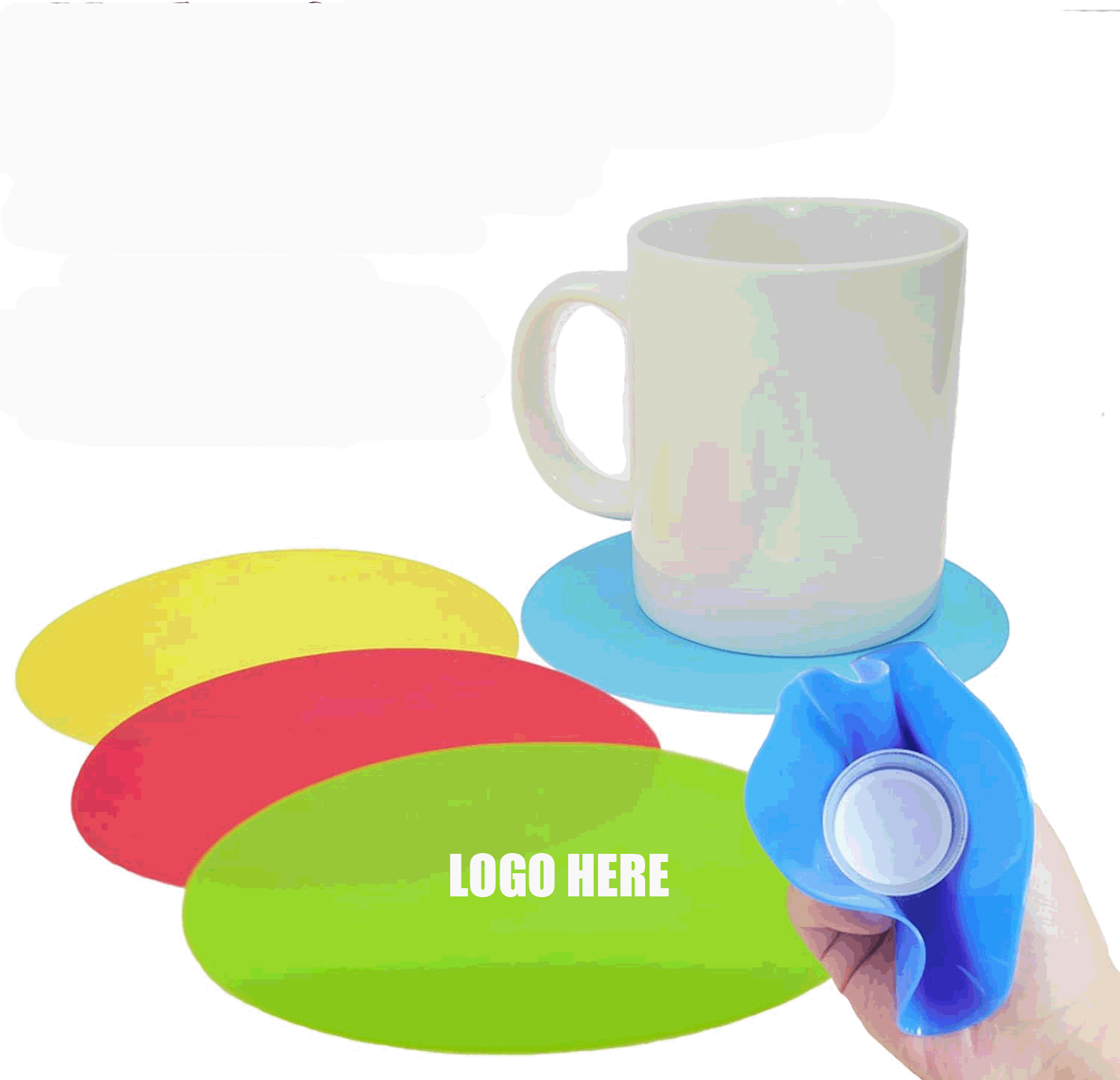 Rubber Jar Gripper Pads Round Kitchen Coasters / Multi-Purpose Bottle Lid Openers 2