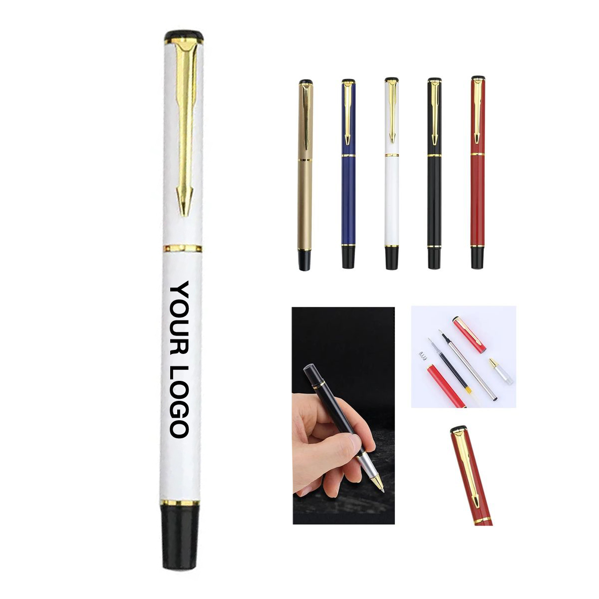 Sleek Metal Ballpoint Pen for Office and School Writing 7