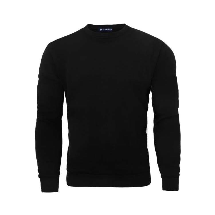 Men's Fleece Crew Neck Sweatshirts - Size 2XL Black, custom hoodie or sweatshirt with logo imprint 2