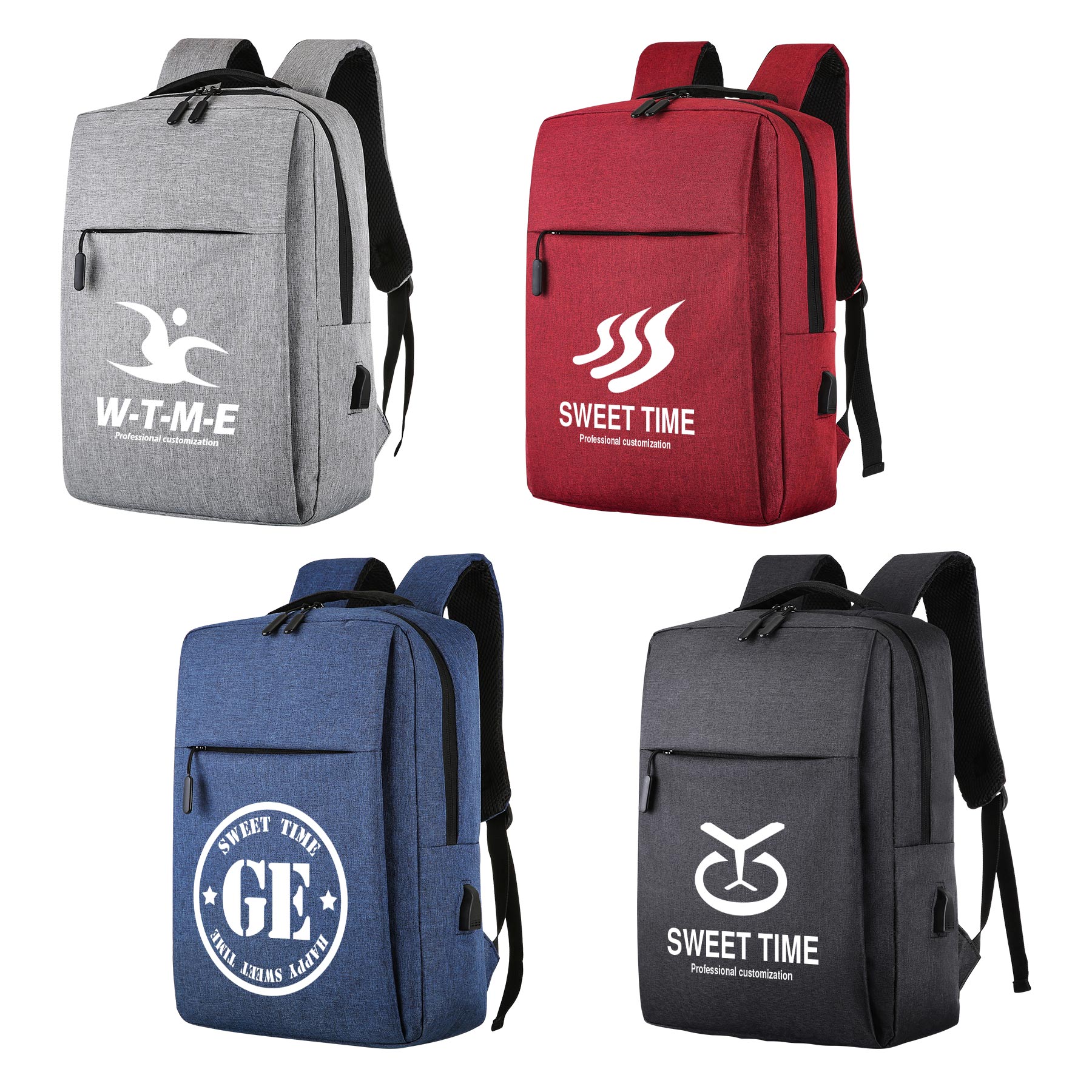 Business Computer Backpack With USB Charging Port 3
