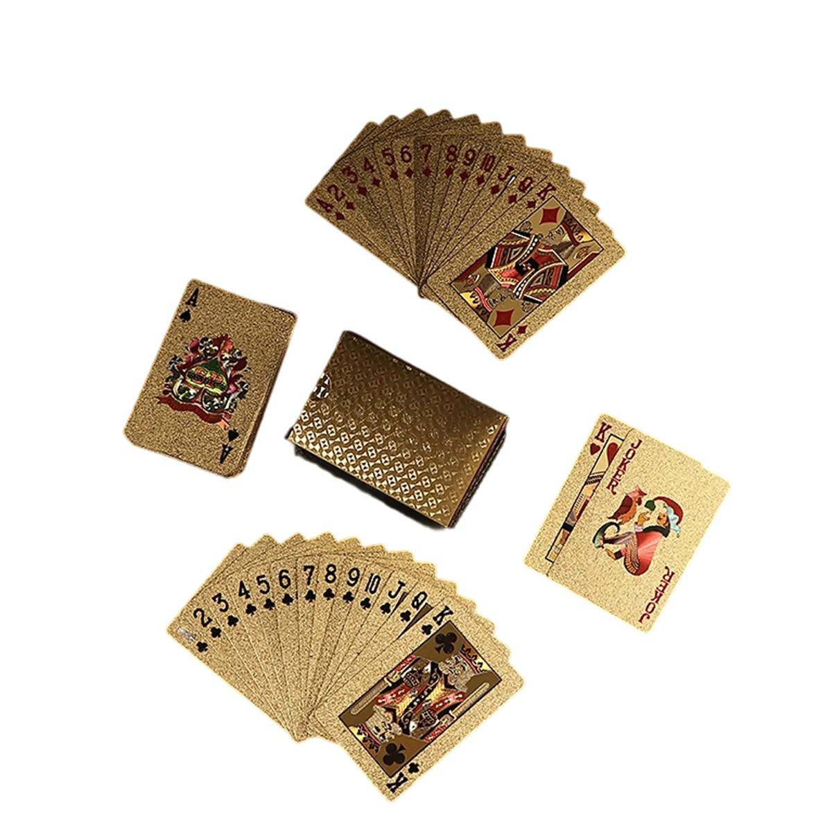 Durable Gold Color Poker Cards with Smooth Surface 2