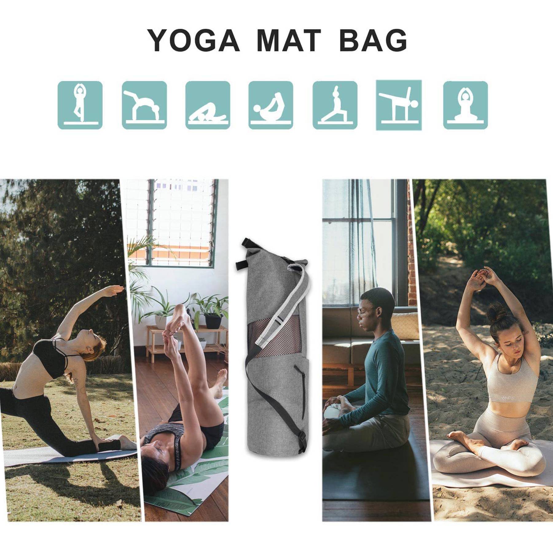 Oxford Multifunctional fitness yoga mat storage bag 11