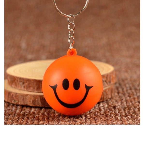Smile PU Stress Ball Keychain 2