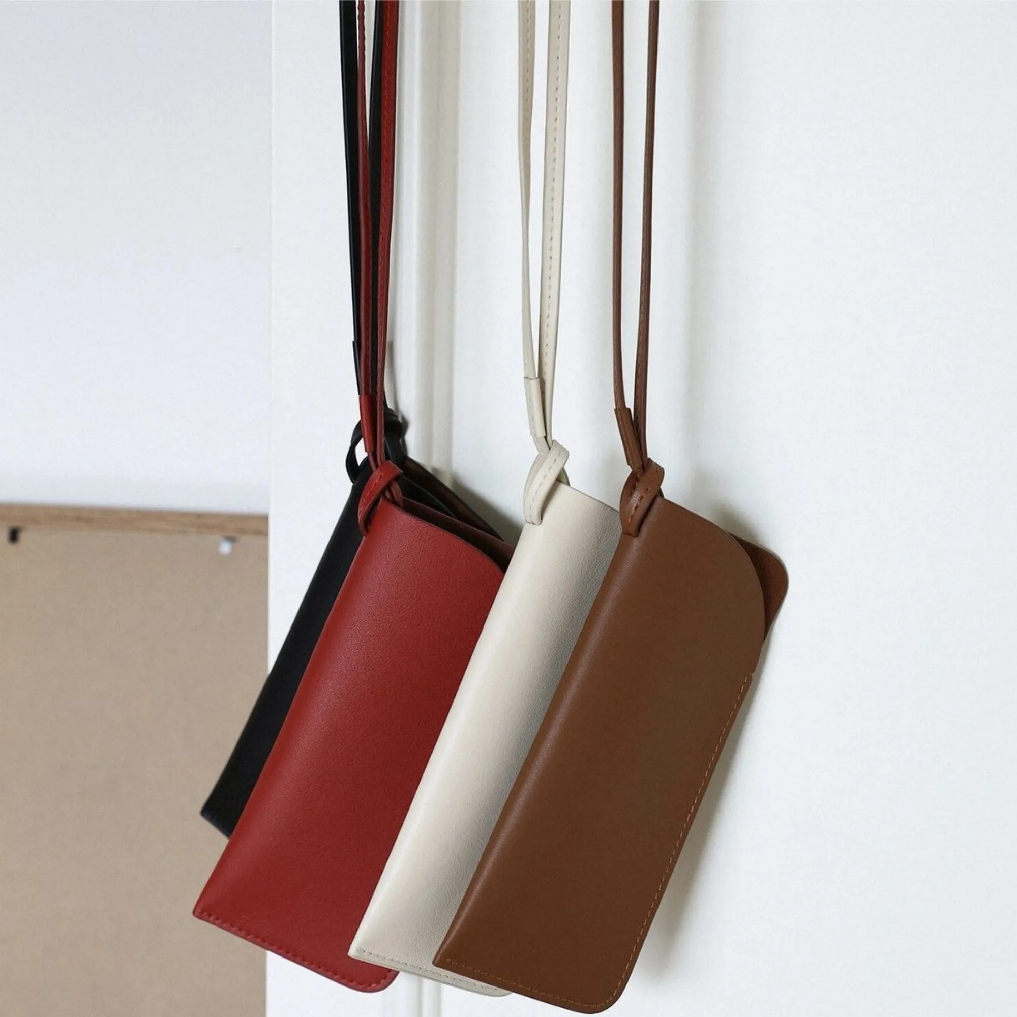 PU Leather Glasses Case Sunglasses Pouches With Lanyard 5