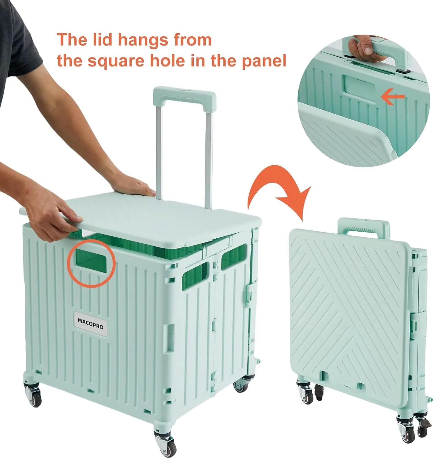 20L Rolling Crate Handcart 13