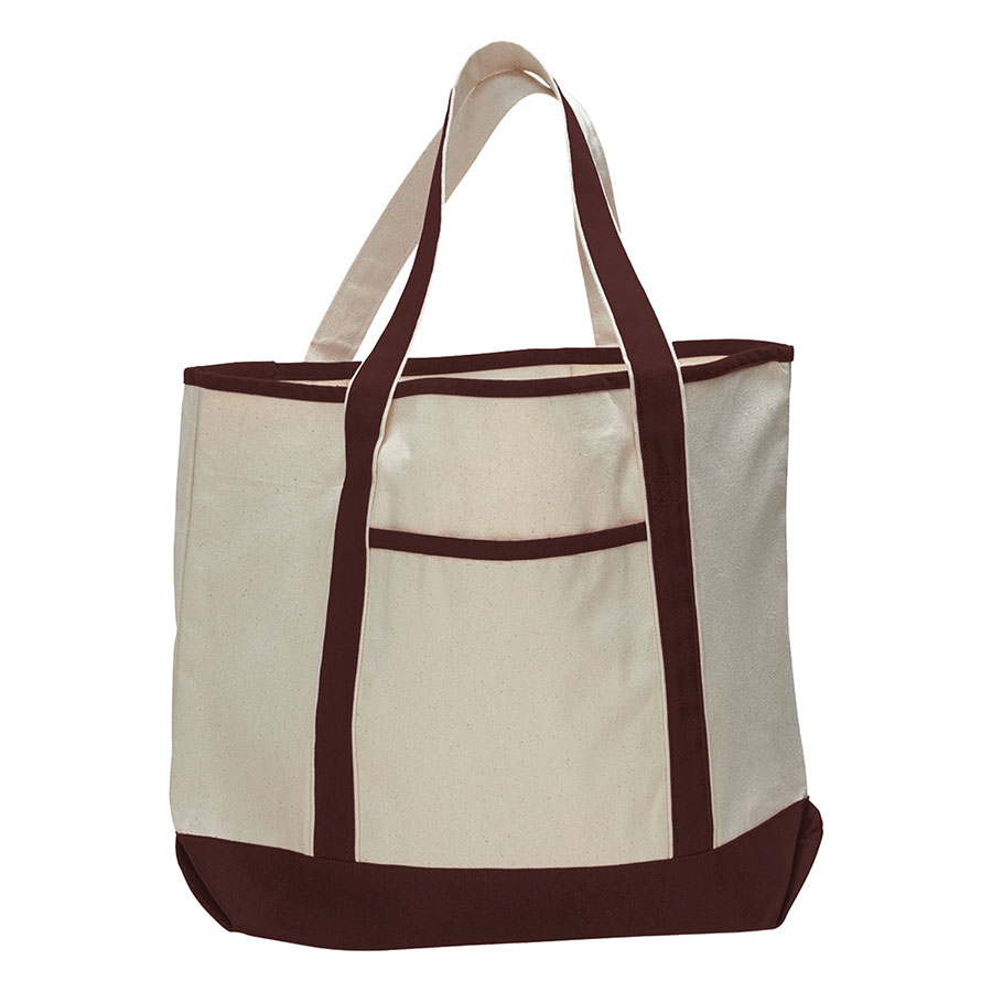 12 oz Cotton Canvas Boat Tote Bag -13.5"W x 16"H x 5D 9