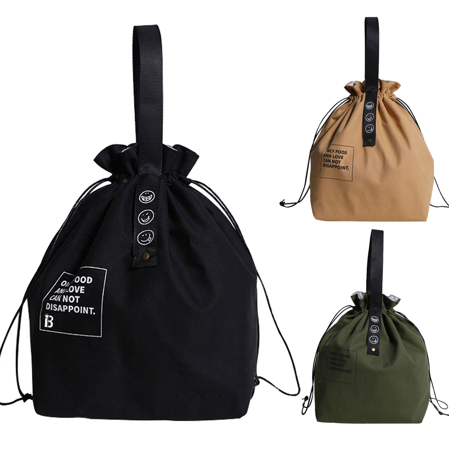Drawstring Cotton Lunch Bag 6