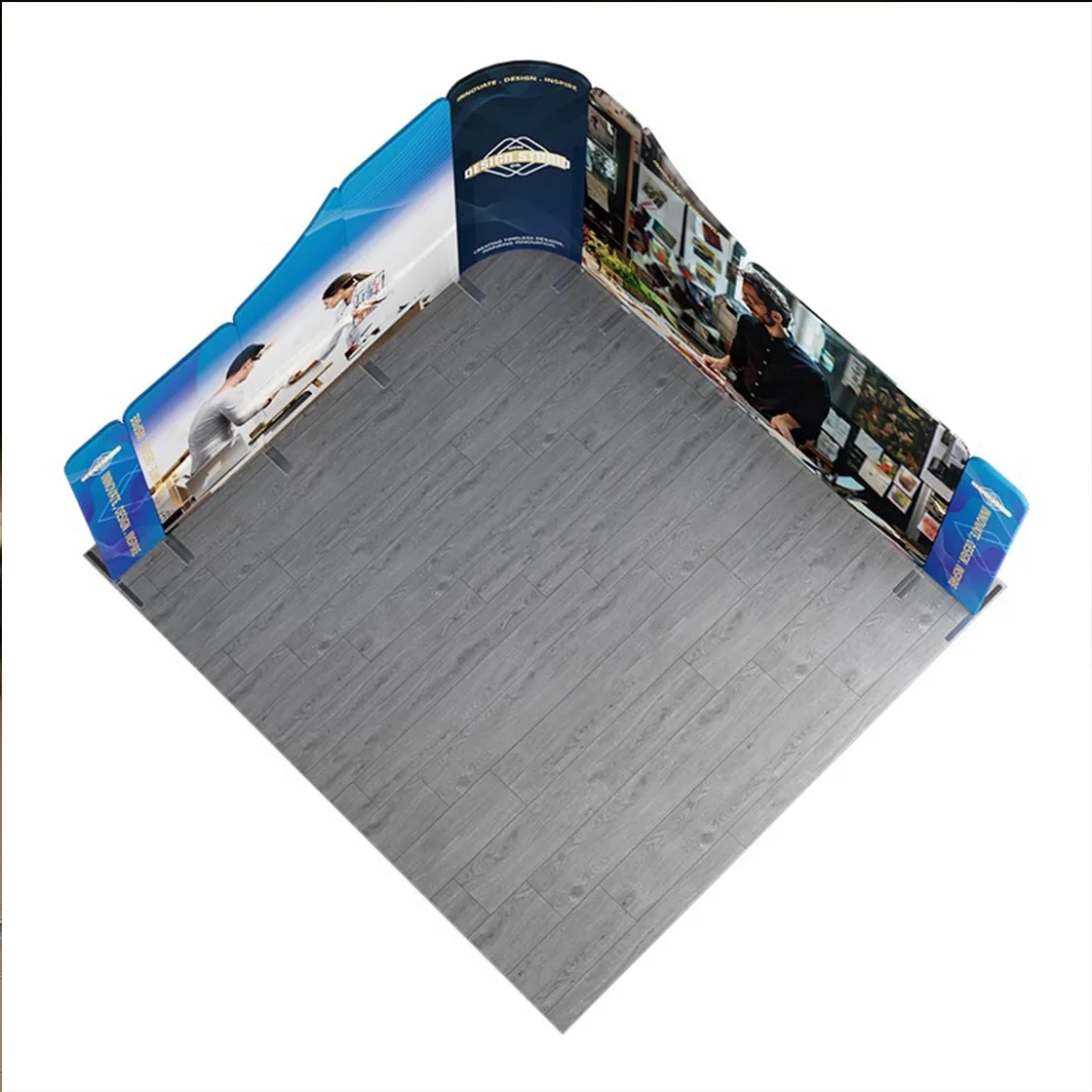 13ft Magnetic Modular Fabric Displays - Dynamic L Shape 8