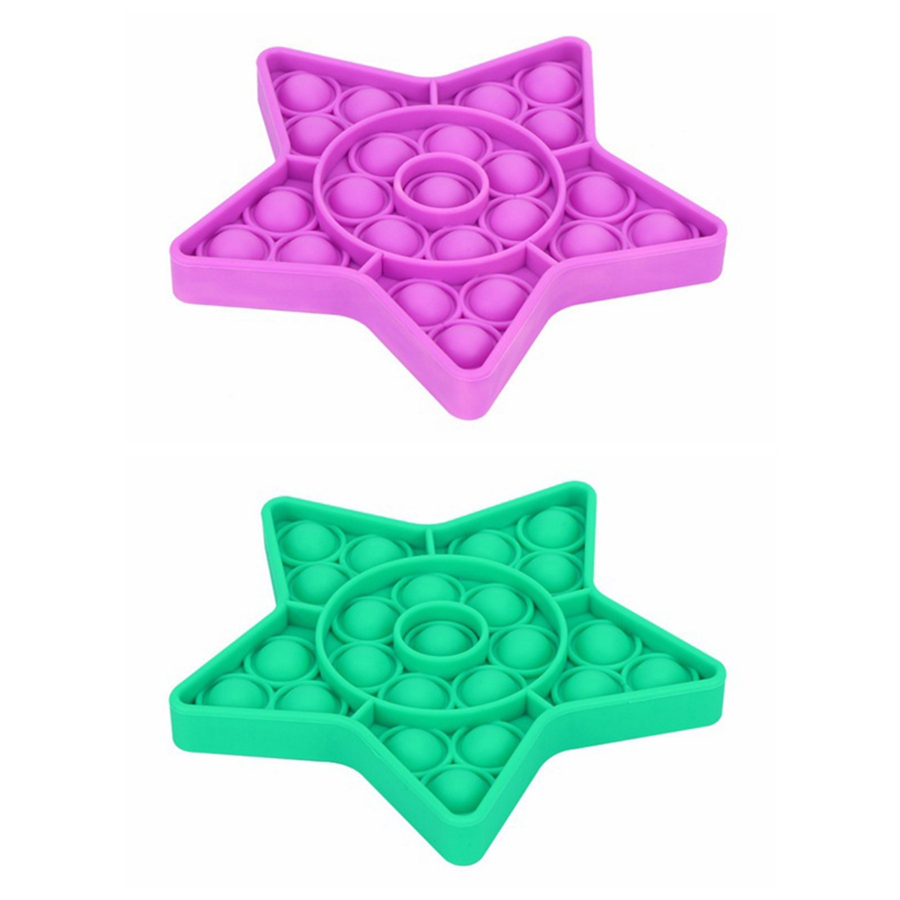 Silicone Push Bubble Fidget Sensory Toy Stress Reliever--Star Shape 4