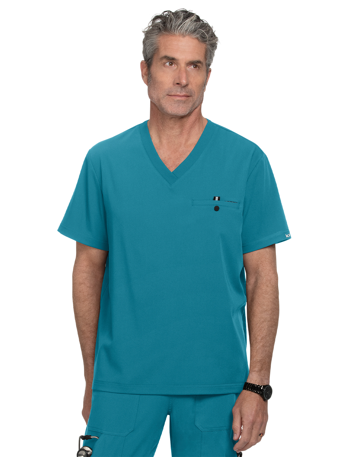 koi - Next Gen - Men's One-Pocket V-Neck Tuck-In On Call Top 51