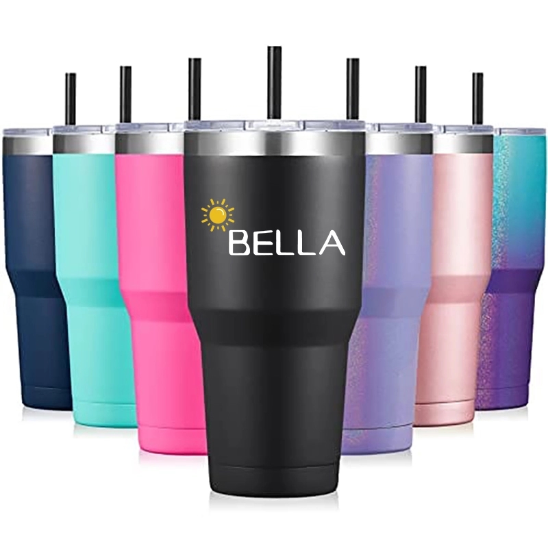 30Oz Stainless Steel Tumbler Insulated Cup With Lid & Straw 4